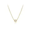 Choker Floare din Aur cu Diamant Natural - model pan2052