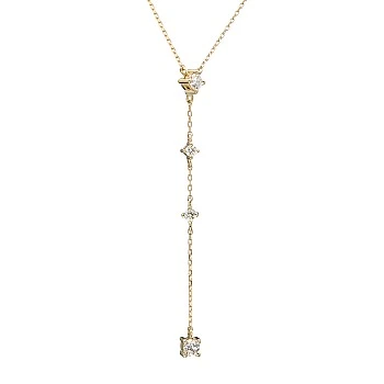 Colier in forma Y din Aur cu Diamante incolore - model col2054