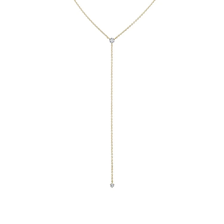 Colier in forma Y din Aur 14k cu Diamante incolore - model col2069