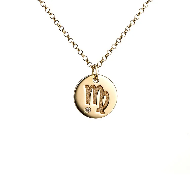 Pandantiv Ban Zodiac din Aur cu Diamant - model pan2071