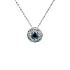 Pandantiv Anturaj din Aur cu Diamant Albastru si Incolore - model pan2159