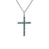 Cruciulita din Aur cu Diamante Albastre - model pan2661