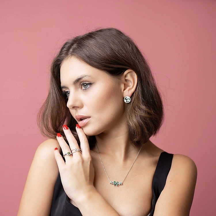 Pandantiv din Aur cu Smaralde si Diamante Para - model pan2752