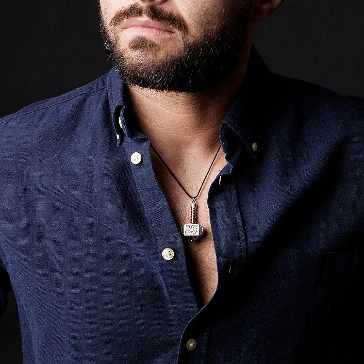 Pandantiv Ciocan Thor din Aur sau Platina - model pan2926