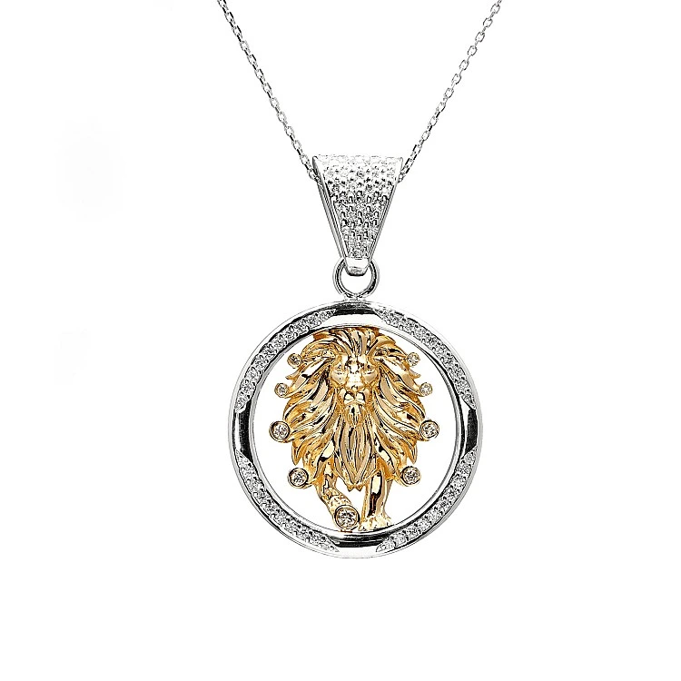 Pandantiv Barbat Zodiac din Aur sau Platina cu Diamante - model pan2955