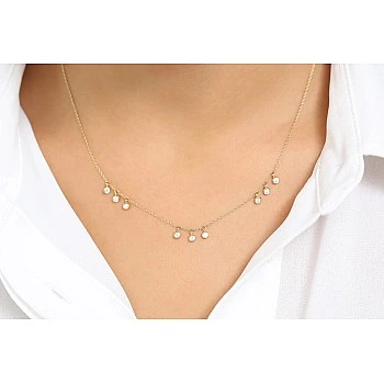 Colier din Aur 14k cu Diamante rotunde - model col3126