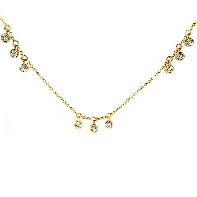 Colier din Aur 14k cu Diamante rotunde - model col3126
