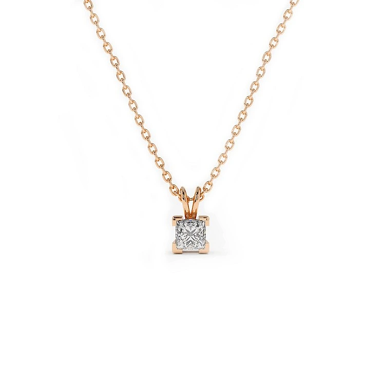 Pandantiv cu Diamant Patrat din Aur - model pan3137