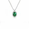 Pandantiv Anturaj din Aur cu Smarald Oval si Diamante - model pan3153