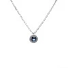 Pandantiv din Aur cu Safir Rotund si Diamante Incolore - model pan3638sfdi