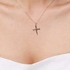 Pandantiv Cruciuliță din Aur cu Diamante Negre - model pan3659