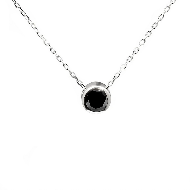 Choker din Aur cu Diamant Negru - model pan563