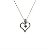 Pandantiv Inima din Aur sau Platina cu Diamant Negru - model pan867
