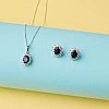 Set Complet Kate Middleton Inel Cercei si Pandantiv din Aur cu Safire si Diamante Naturale - model set055