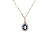 Set Fashion Bratara, Pandantiv si Cercei din Aur cu Tanzanite Ovale si Diamante - model set2118