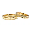 Verighete Fatetate din Aur 18k cu Diamante incolore - model Forma