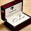 Verighete Moderne din Aur 18k sau Platina cu Diamante - model London