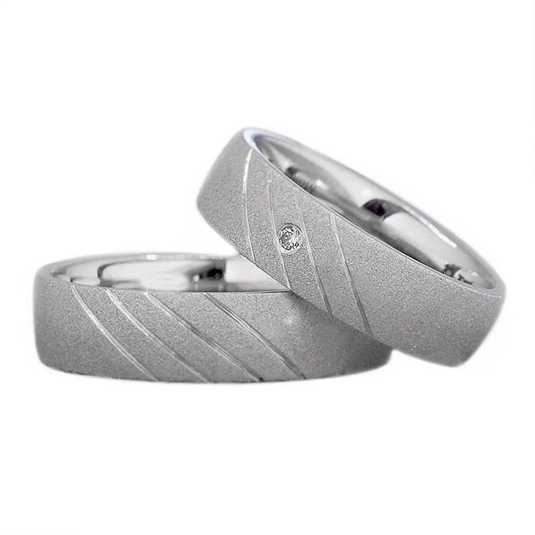 Verighete din Aur 18k sau Platina cu Diamant - model v011