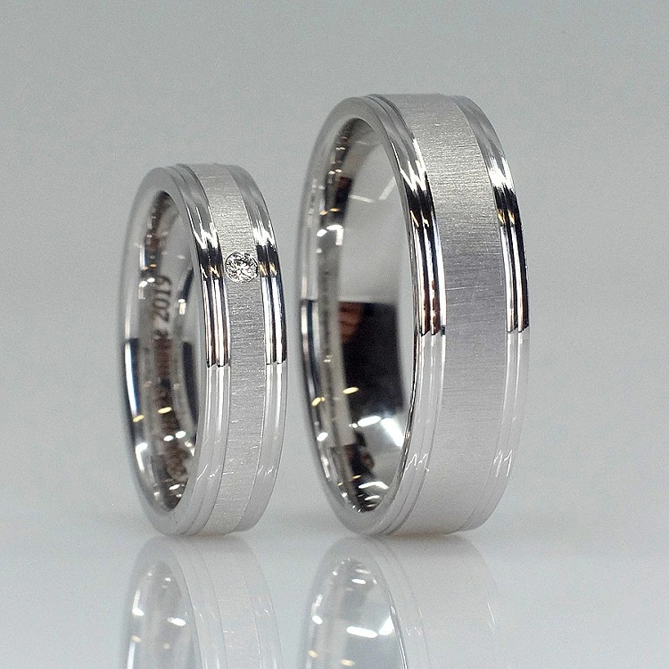 Verighete din Aur 18k sau Platina cu Diamant - model v024