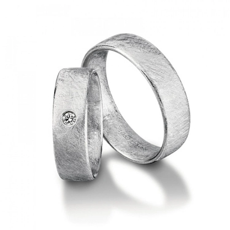 Verighete din Aur 18k sau Platina cu Diamant - model v055