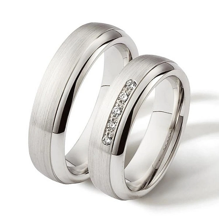 Verighete din Aur 18k cu Diamante - model v062