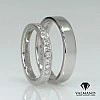 Verighete din Aur 18k sau Platina cu Diamante - model v067