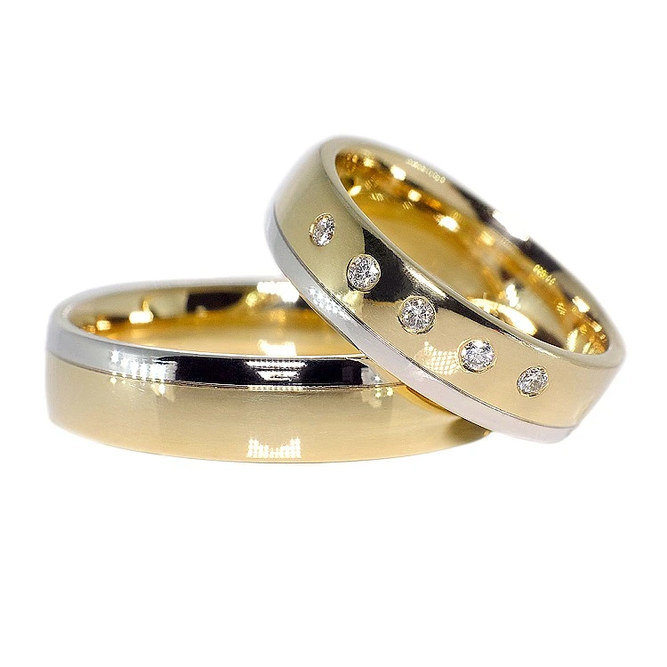Verighete din Aur 18k cu Diamante - model v075