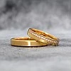 Verighete Clasice din Aur 18k sau Platina cu Diamante - model v0803