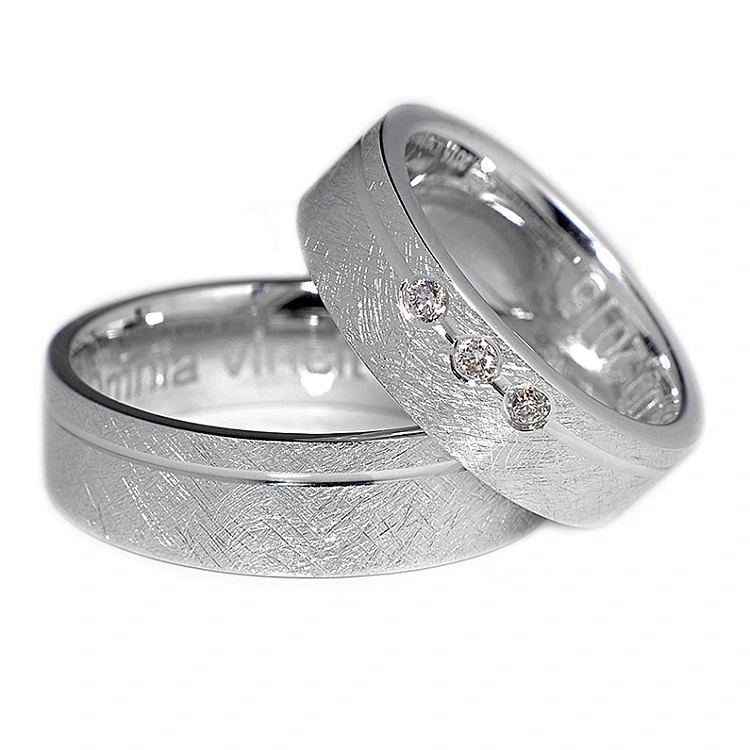 Verighete din Aur 18k sau Platina cu Diamante - model v088