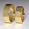 Verighete din Aur 18k sau Platina cu Diamante - model v100