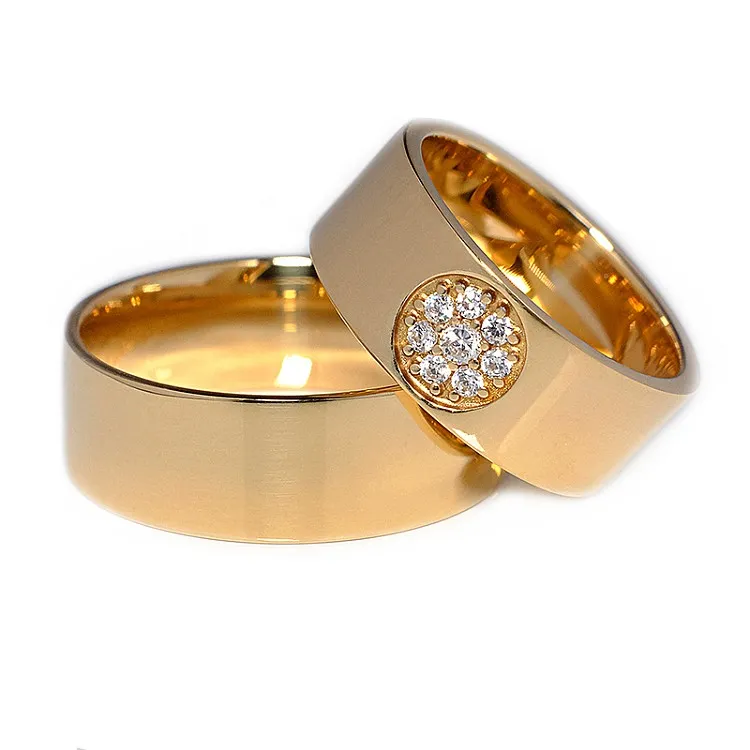 Verighete din Aur 18k sau Platina cu Diamante - model v100