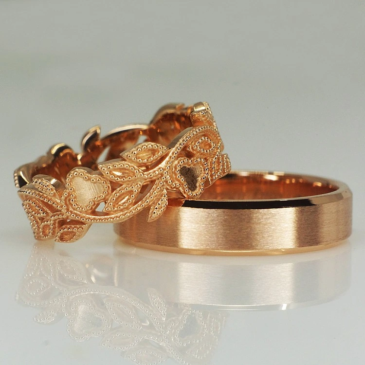 Verighete Vintage din Aur 18k sau Platina - model v11481