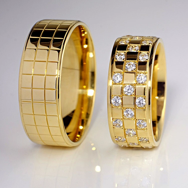 Verighete din Aur 18k cu Diamante - model v116