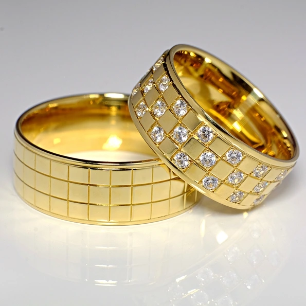 Verighete din Aur 18k cu Diamante - model v116