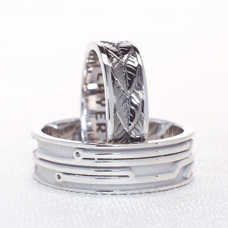 Verighete Custom din Aur 18k Model Laser - model v1164