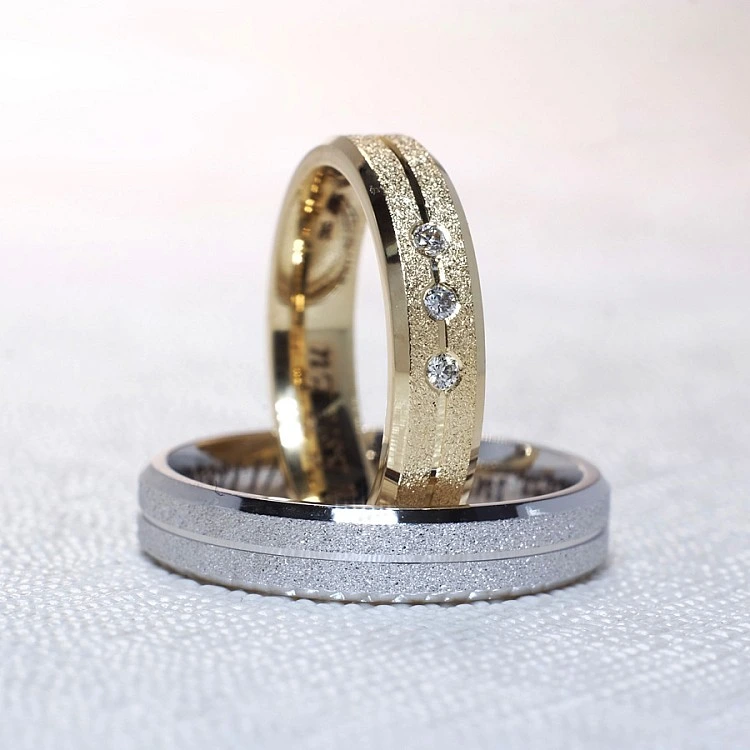 Verighete din Aur 18k sau Platina cu Diamante - model v1173