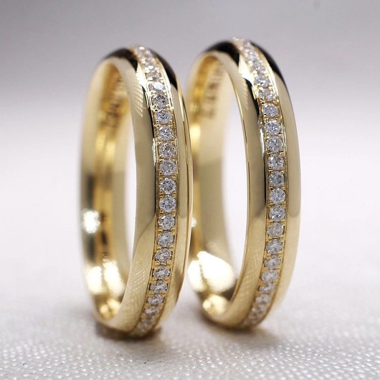 Verighete din Aur 18k cu Diamante - model v119