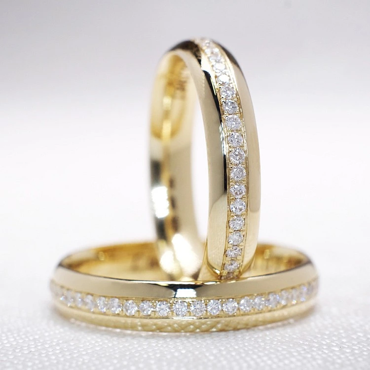 Verighete din Aur 18k cu Diamante - model v119