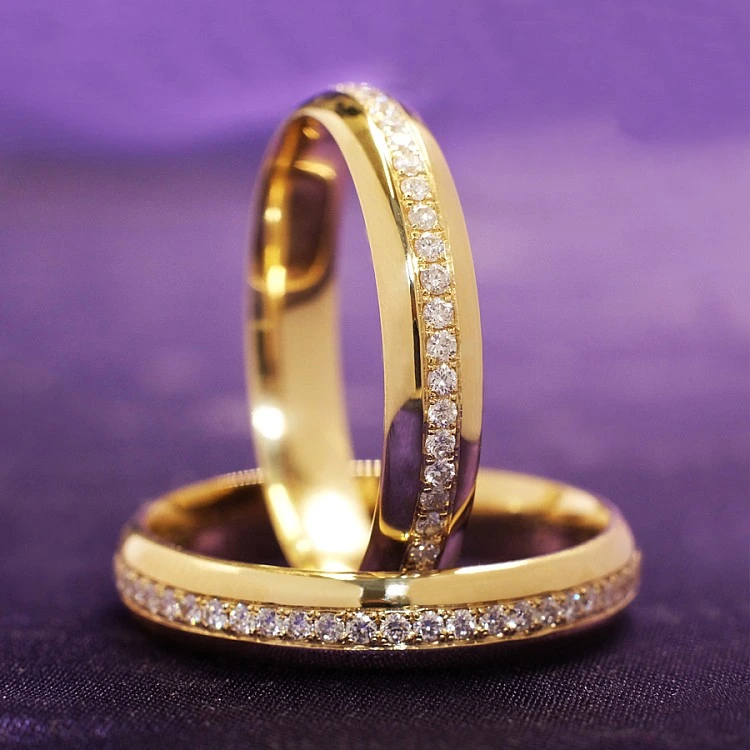 Verighete din Aur 18k cu Diamante - model v119