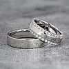 Verighete din Aur 18k sau Platina cu Diamante - model v1241