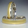 Verighete din Aur 18k Alb si Galben - model v128