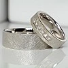 Verighete din Aur 18k sau Platina cu Diamante - model v131