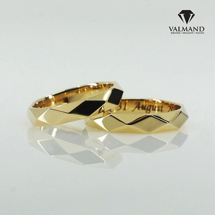 Verighete din Aur 18k Model Fatetat - model v1345