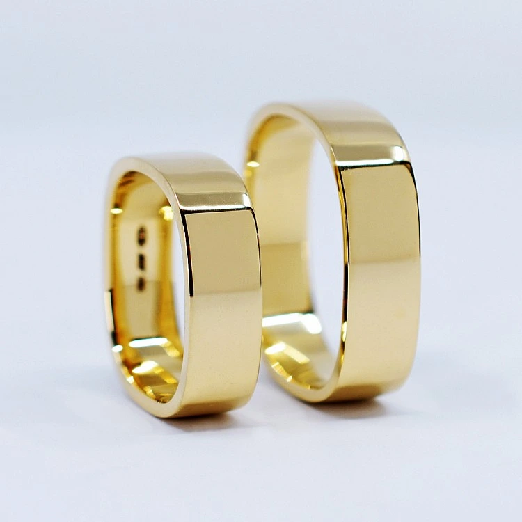 Verighete Patrate din Aur 18k sau Platina - model v150