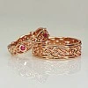 Verighete Model Celtic din Aur 18k sau Platina cu Rubine - model v1542