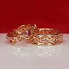 Verighete Model Celtic din Aur 18k sau Platina cu Rubine - model v1542