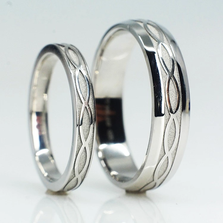 Verighete din Aur 18k sau Platina cu Model Infinit - model v1557