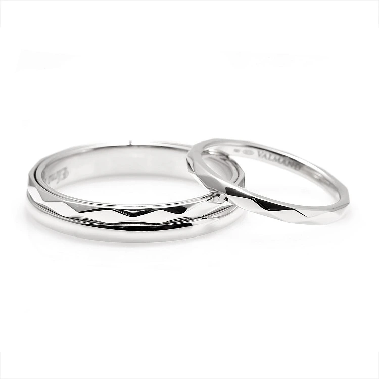 Verighete Antistres Fatetate din Aur 18k sau Platina - model v1568