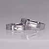 Verighete din Aur 18k cu Striatii si Diamant - model v1620