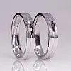 Verighete din Aur 18k cu Striatii si Diamant - model v1620
